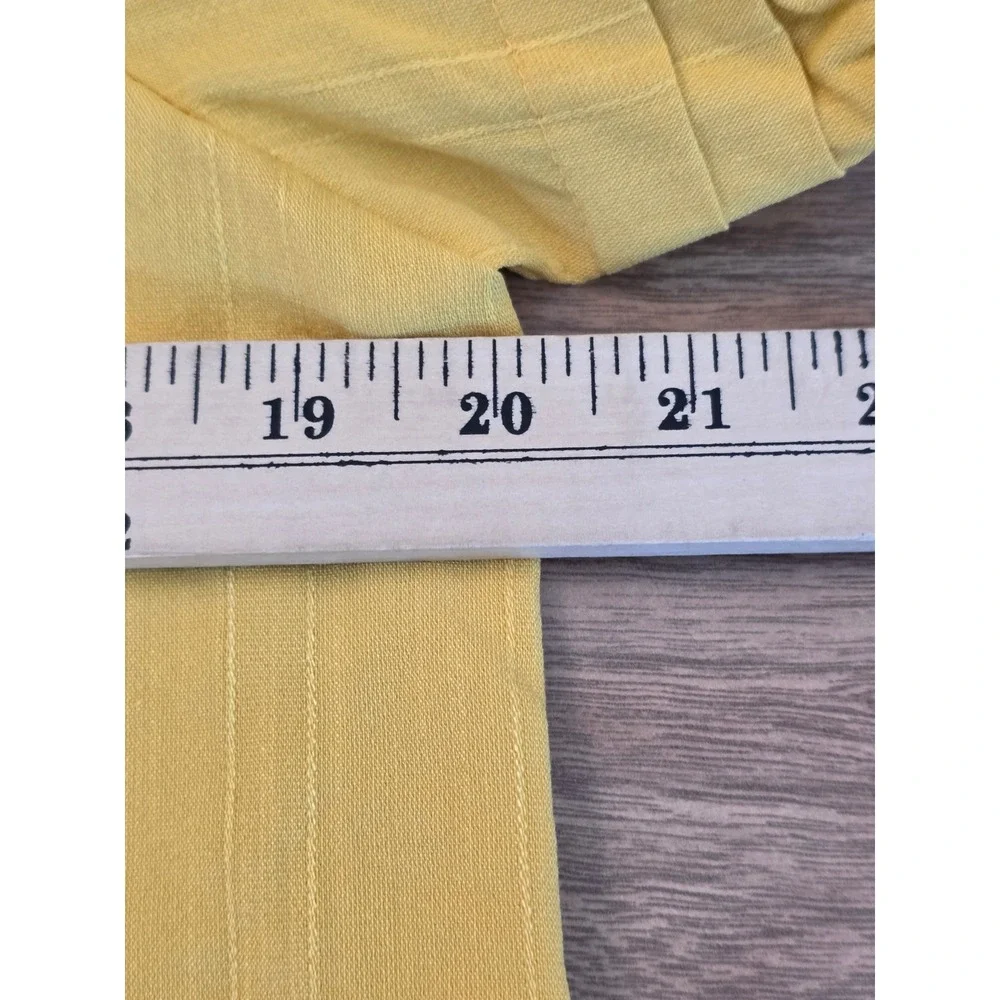Ott Womens Mustard Yellow Button Front Puff Sleeve Blouse Large NEW - Picture 12 of 13